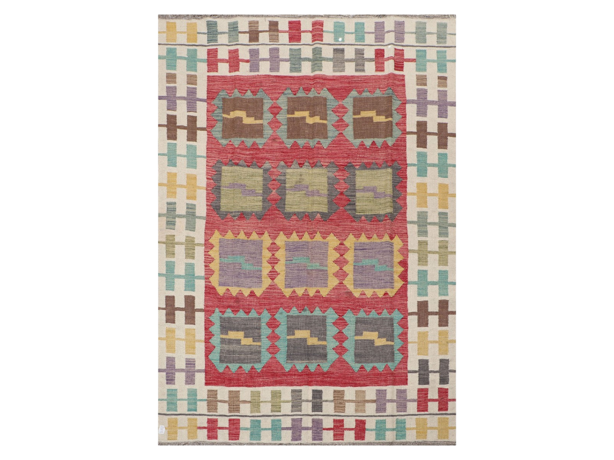 Maimana Kilim - 244 × 172 cm (8'0" x 5'8")