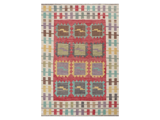 Maimana Kilim - 244 × 172 cm (8'0" x 5'8")