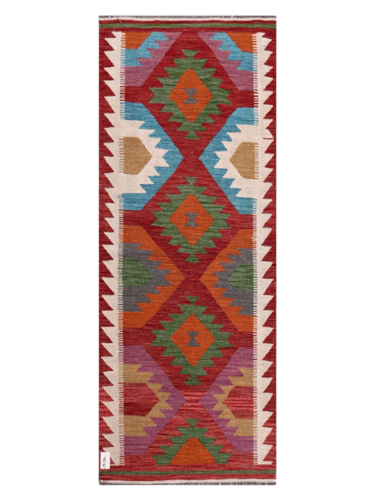 Maimana Kilim Runner - 195 × 76 cm (6'5" x 2'6")
