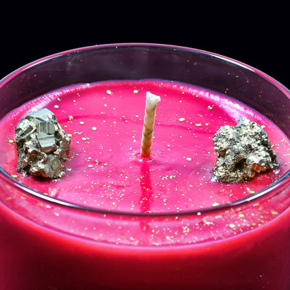 Gold, Frankincense & Myrrh - Crystal Infused Scented Candle