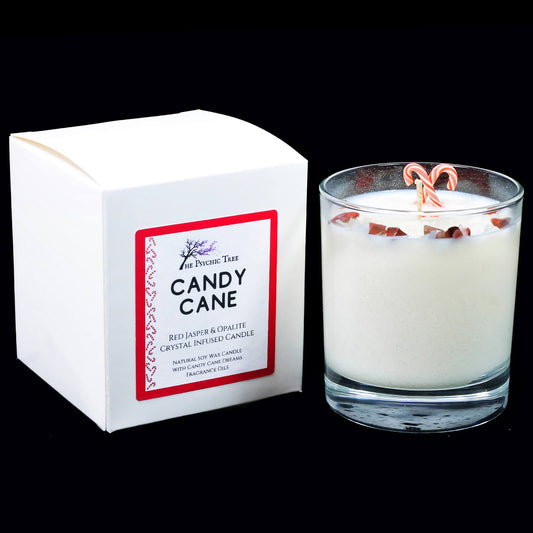 Candy Cane - Crystal Infused Scented Candle
