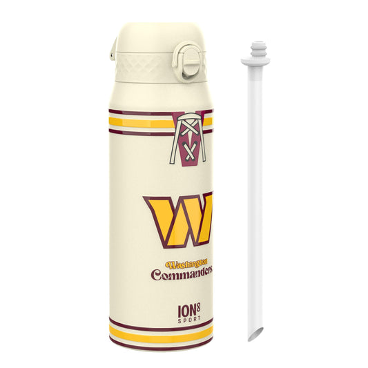 NFL x ION8 Insulated Steel Water Bottle, NFL Commanders, 750ml (24oz)