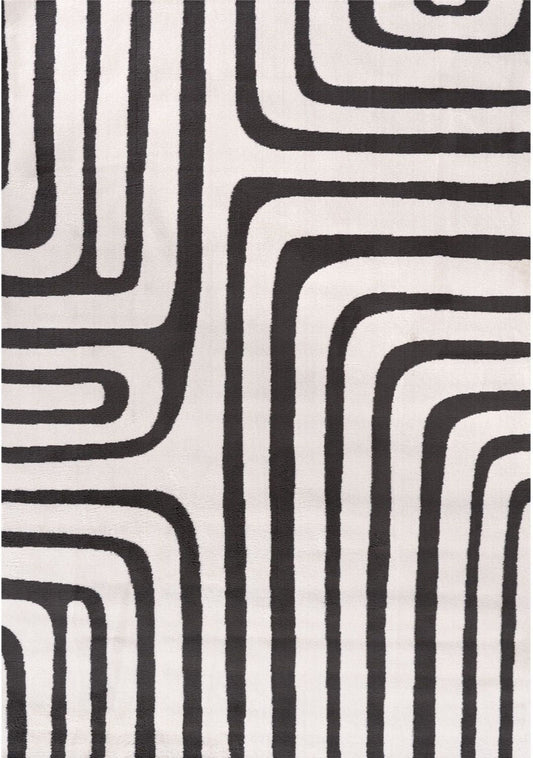 Loft Geometric Dark Grey Rug