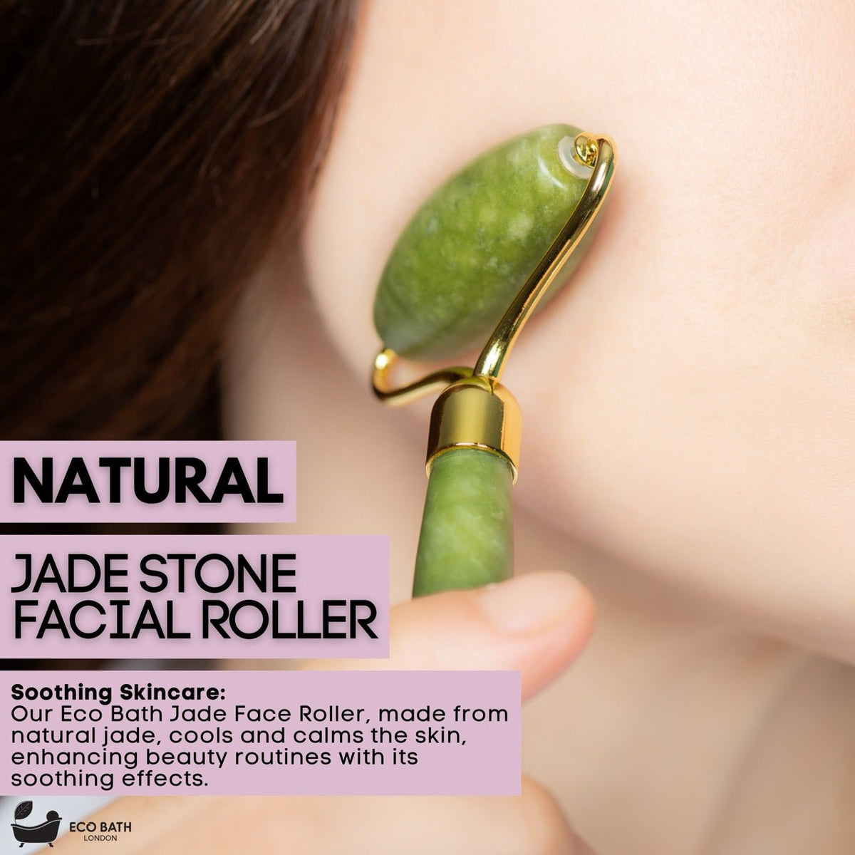 Eco Bath London Jade Face Roller - Ridged End