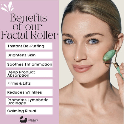 Eco Bath London Jade Face Roller - Ridged End
