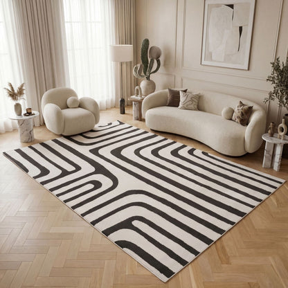 Loft Geometric Dark Grey Rug